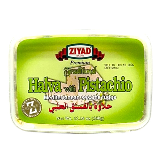 Ziyad - Traditional Halva With Pistachio, Sesame Fudge, 350g